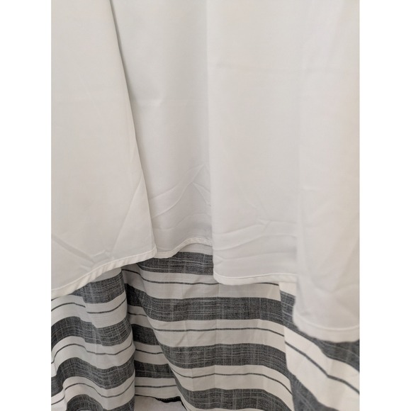 PrettyGarden Black White Striped Maxi Dress Women Large Spaghetti Strap Viscose - Picture 7 of 10